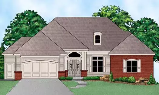 Traditional house plans 21-1012 - front exterior, 2,470 sq ft, 3 bed, 2 bath house plans | Monster House Plans