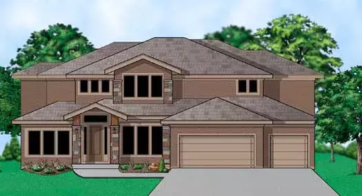 Traditional house plans 21-1015 - front exterior, 3,544 sq ft, 4 bed, 3 bath house plans | Monster House Plans