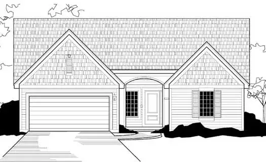 Traditional house plans 21-1025 - front exterior, 1,716 sq ft, 4 bed, 2 bath house plans | Monster House Plans