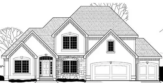Traditional house plans 21-1039 - front exterior, 2,673 sq ft, 4 bed, 2 bath house plans | Monster House Plans