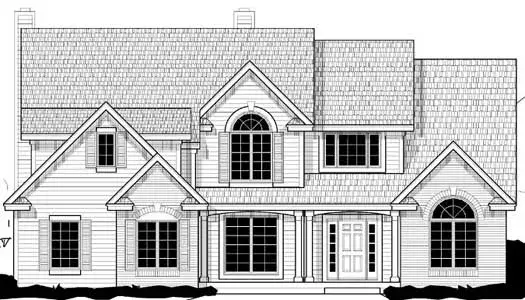 Traditional house plans 21-1043 - front exterior, 3,358 sq ft, 4 bed, 3 bath house plans | Monster House Plans