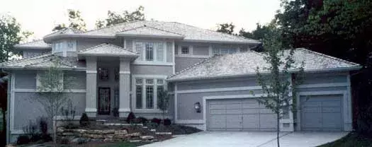 Prairie house plans 21-1046 - front exterior, 3,424 sq ft, 4 bed, 3 bath house plans | Monster House Plans