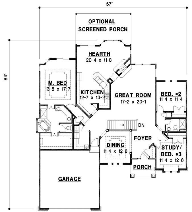 Main Floor Plan: 21-1057