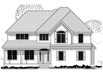 Traditional house plans 21-106 - front exterior, 2,578 sq ft, 4 bed, 2 bath house plans | Monster House Plans