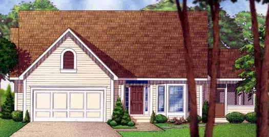 Traditional house plans 21-1071 - front exterior, 2,741 sq ft, 3 bed, 3 bath house plans | Monster House Plans