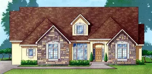 Traditional house plans 21-1075 - front exterior, 3,763 sq ft, 4 bed, 4 bath house plans | Monster House Plans