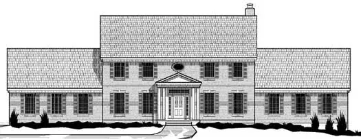 Southern house plans 21-1083 - front exterior, 3,860 sq ft, 4 bed, 3 bath house plans | Monster House Plans