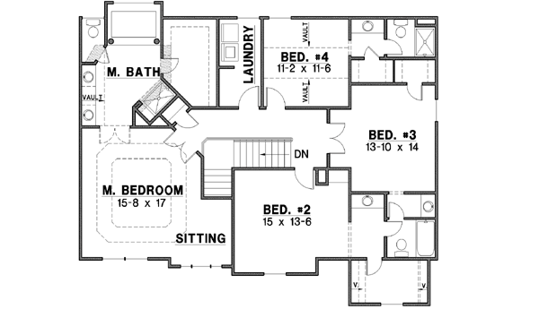 Upper/Second Floor Plan:21-116
