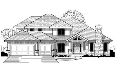 Traditional house plans 21-123 - front exterior, 3,309 sq ft, 5 bed, 4 bath house plans | Monster House Plans