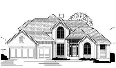 Traditional house plans 21-126 - front exterior, 2,738 sq ft, 4 bed, 3 bath house plans | Monster House Plans