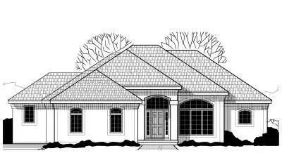 Traditional house plans 21-131 - front exterior, 2,975 sq ft, 3 bed, 2 bath house plans | Monster House Plans