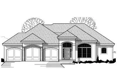 Traditional house plans 21-136 - front exterior, 3,005 sq ft, 3 bed, 2 bath house plans | Monster House Plans