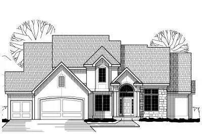 Traditional house plans 21-143 - front exterior, 4,563 sq ft, 5 bed, 4 bath house plans | Monster House Plans