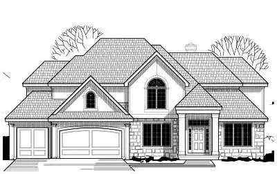 Traditional house plans 21-152 - front exterior, 3,539 sq ft, 4 bed, 3 bath house plans | Monster House Plans