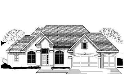 Traditional house plans 21-177 - front exterior, 3,120 sq ft, 4 bed, 4 bath house plans | Monster House Plans