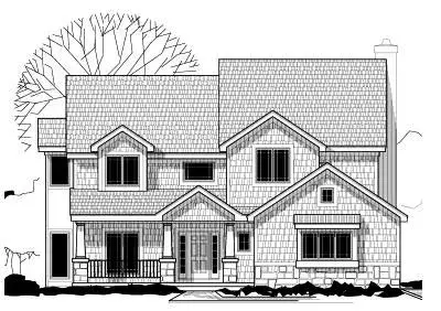 Traditional house plans 21-182 - front exterior, 3,053 sq ft, 4 bed, 3 bath house plans | Monster House Plans