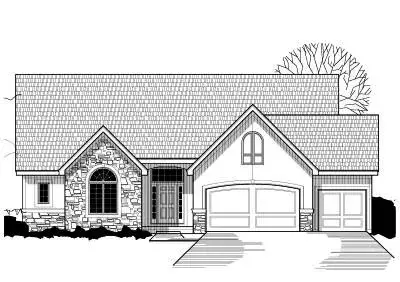 Traditional house plans 21-202 - front exterior, 2,675 sq ft, 4 bed, 4 bath house plans | Monster House Plans