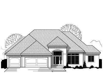 Traditional house plans 21-204 - front exterior, 3,919 sq ft, 4 bed, 4 bath house plans | Monster House Plans