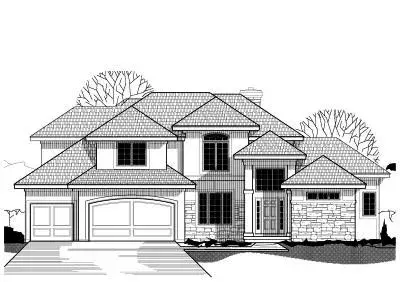 Traditional house plans 21-210 - front exterior, 3,299 sq ft, 4 bed, 3 bath house plans | Monster House Plans