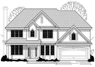 Traditional house plans 21-215 - front exterior, 2,719 sq ft, 4 bed, 3 bath house plans | Monster House Plans