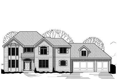 Traditional house plans 21-220 - front exterior, 5,217 sq ft, 6 bed, 5 bath house plans | Monster House Plans