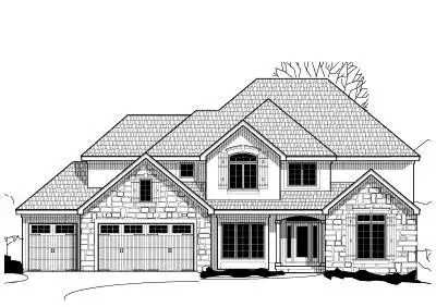 Traditional house plans 21-225 - front exterior, 3,353 sq ft, 4 bed, 3 bath house plans | Monster House Plans