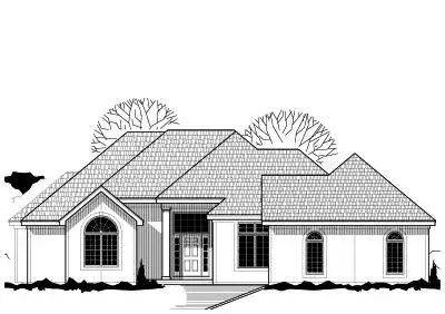 Traditional house plans 21-226 - front exterior, 2,141 sq ft, 2 bed, 2 bath house plans | Monster House Plans