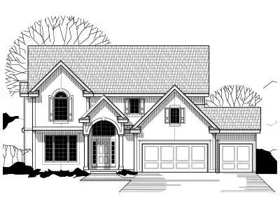 Traditional house plans 21-277 - front exterior, 3,064 sq ft, 4 bed, 4 bath house plans | Monster House Plans