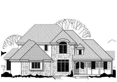 English Country house plans 21-299 - front exterior, 4,753 sq ft, 4 bed, 4 bath house plans | Monster House Plans
