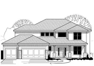 Traditional house plans 21-327 - front exterior, 2,689 sq ft, 4 bed, 3 bath house plans | Monster House Plans