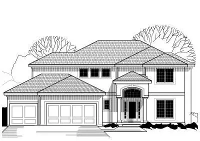 Traditional house plans 21-330 - front exterior, 2,582 sq ft, 4 bed, 3 bath house plans | Monster House Plans