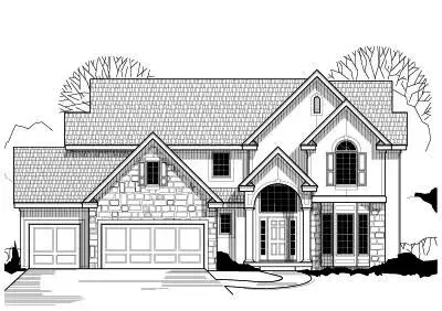 Traditional house plans 21-333 - front exterior, 2,744 sq ft, 4 bed, 3 bath house plans | Monster House Plans
