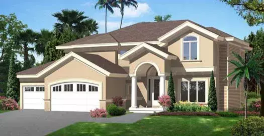 Traditional house plans 21-334 - front exterior, 2,722 sq ft, 4 bed, 3 bath house plans | Monster House Plans