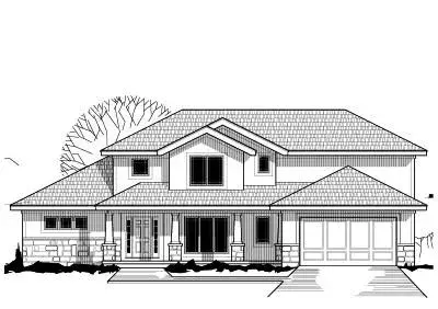 Traditional house plans 21-342 - front exterior, 2,675 sq ft, 4 bed, 3 bath house plans | Monster House Plans