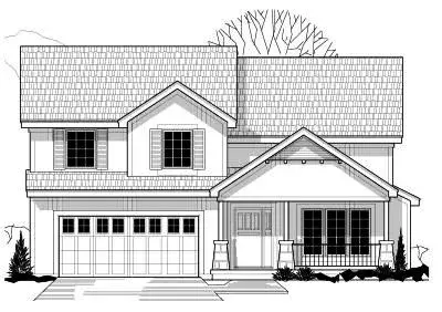 Traditional house plans 21-350 - front exterior, 1,561 sq ft, 3 bed, 2 bath house plans | Monster House Plans