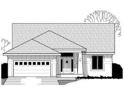 Traditional house plans 21-357 - front exterior, 1,709 sq ft, 3 bed, 2 bath house plans | Monster House Plans