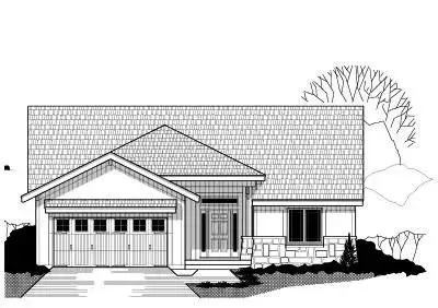 Traditional house plans 21-359 - front exterior, 1,734 sq ft, 3 bed, 2 bath house plans | Monster House Plans