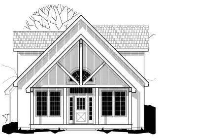 Contemporary house plans 21-364 - front exterior, 1,670 sq ft, 3 bed, 3 bath house plans | Monster House Plans