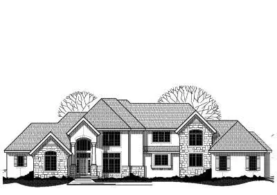Traditional house plans 21-369 - front exterior, 4,753 sq ft, 4 bed, 4 bath house plans | Monster House Plans