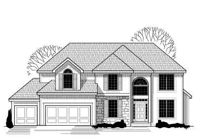 Traditional house plans 21-375 - front exterior, 2,645 sq ft, 4 bed, 3 bath house plans | Monster House Plans