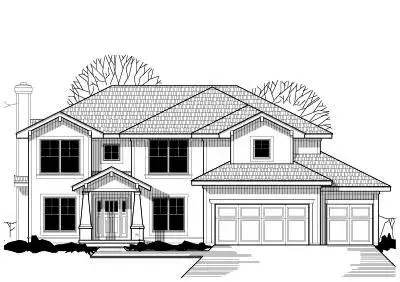 Traditional house plans 21-377 - front exterior, 2,899 sq ft, 4 bed, 3 bath house plans | Monster House Plans