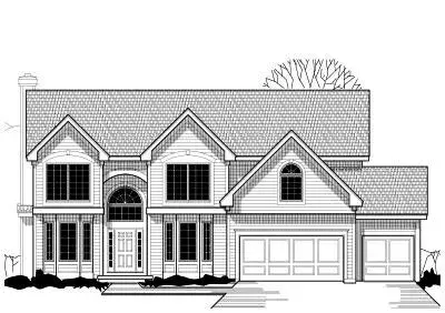 Traditional house plans 21-380 - front exterior, 2,702 sq ft, 4 bed, 2 bath house plans | Monster House Plans