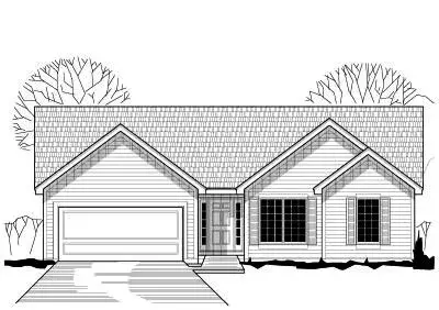 Traditional house plans 21-382 - front exterior, 1,309 sq ft, 3 bed, 2 bath house plans | Monster House Plans