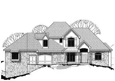 Traditional house plans 21-384 - front exterior, 4,024 sq ft, 4 bed, 4 bath house plans | Monster House Plans