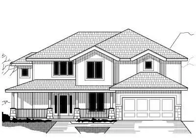 Traditional house plans 21-386 - front exterior, 2,545 sq ft, 4 bed, 3 bath house plans | Monster House Plans