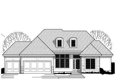 Traditional house plans 21-396 - front exterior, 3,014 sq ft, 4 bed, 3 bath house plans | Monster House Plans