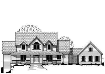 Country house plans 21-399 - front exterior, 3,602 sq ft, 4 bed, 3 bath house plans | Monster House Plans