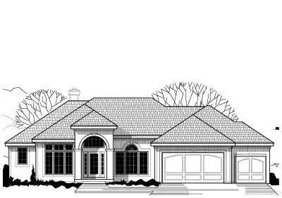 Traditional house plans 21-418 - front exterior, 3,344 sq ft, 4 bed, 4 bath house plans | Monster House Plans