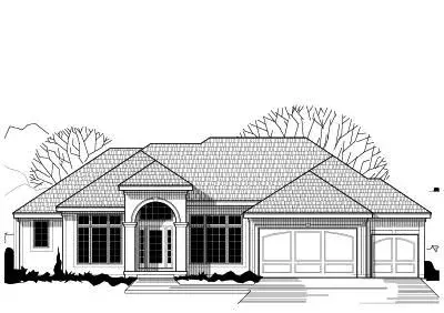 Traditional house plans 21-421 - front exterior, 3,574 sq ft, 4 bed, 4 bath house plans | Monster House Plans
