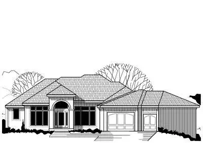 Traditional house plans 21-422 - front exterior, 3,630 sq ft, 4 bed, 2 bath house plans | Monster House Plans